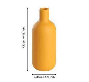 Adorno Jarrón de cerámica ANJABE terracota Naranjo 17×7cm