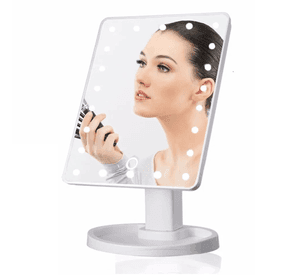 Espejo Luz Led Tactil Maquillaje Portatil Giratorio