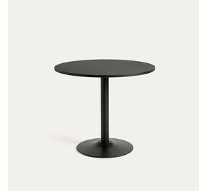 Mesa De Comedor Redonda Nordika Venhoouse Negra 80cm