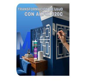 Pack 3 Adhesivo Para Cornisas Y Poliestireno Akfix 320c 310m