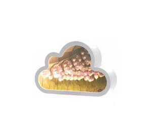 Luz Nocturna con Espejo Tulipán Nube para Dormitorio Violeta