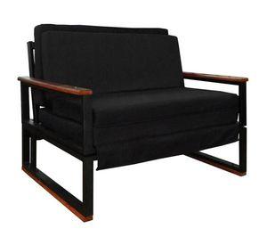 Futon Metalico Folk 1.5 Plazas 3 Posiciones - Negro