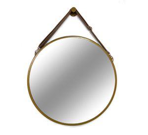 Espejo Colgante Decorativo Redondo Dorado Joytek 60 cm de diámetro