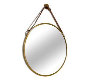 Espejo Colgante Decorativo Redondo Dorado Joytek 60 cm de diámetro