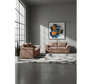 LIVING ANCONA 3-2 TELA VELVET BEIGE