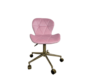 Silla de escritorio terciopelo con base giratoria y altura regulable mariposa