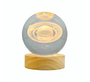 Lampara Bola De Cristal LED Saturno