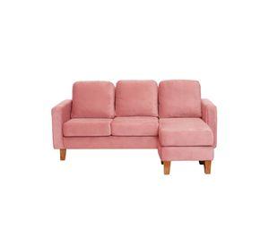 SECCIONAL VENECIA INTERCAMBIABLE TELA VELVET PALO ROSA