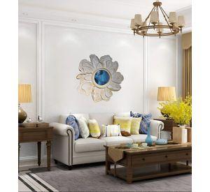 Espejo Decorativo Pared Resina Pétalos Rosa Jhn