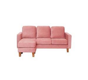 SECCIONAL VENECIA INTERCAMBIABLE TELA VELVET PALO ROSA