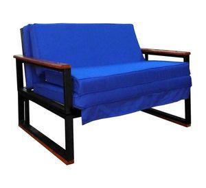 Futon Metalico Folk 1.0 Plaza 3 Posiciones - Azul