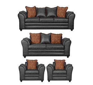 Juego de Living 3 2 1 1 Aconcagua Negro