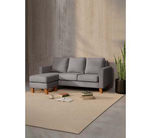 SECCIONAL VENECIA INTERCAMBIABLE TELA VELVET GRIS