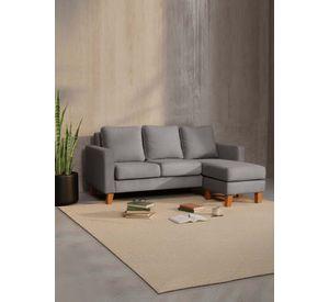 SECCIONAL VENECIA INTERCAMBIABLE TELA VELVET GRIS