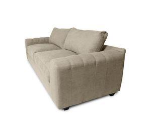 Sofá Briana Felpa Beige 3 Cuerpos