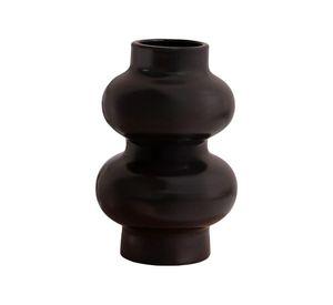 Jarrón Florero Decoración Hogar Cerámica Moderno Negro Jhn