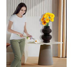 Jarrón Florero Decoración Hogar Cerámica Moderno Negro Jhn