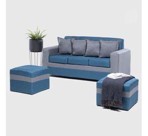 SOFA PARIS 2 POUF GRIS AZUL