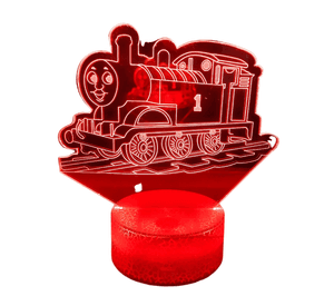 Lámpara ilusión 3D De Trencito Thomas 7 Colores Led