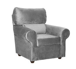 Sillon Beron 1c Felpa  Gris  95 x 90 x 100