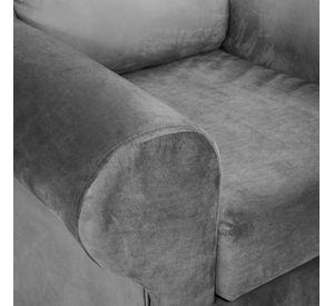 Sillon Beron 1c Felpa  Gris  95 x 90 x 100