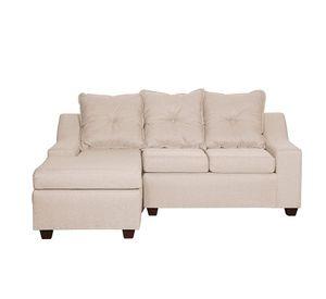 Seccional Viena 3 cuerpos  Izquierdo  Tela Beige 195x 1x55x 90
