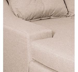 Seccional Viena 3 cuerpos  Izquierdo  Tela Beige 195x 1x55x 90