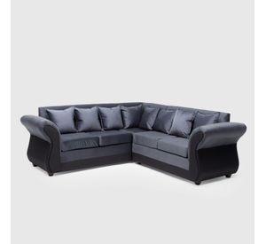 SOFA SECCIONAL NEW IRLANDA BI GRIS NEGRO