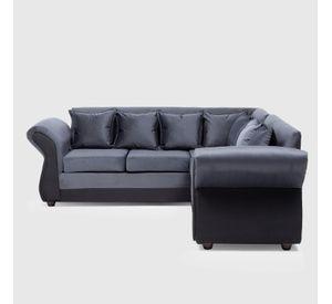 SOFA SECCIONAL NEW IRLANDA BI GRIS NEGRO
