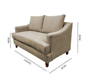 SOFÁ MISTRAL CHENILLE VERDE MENTA 2 CUERPOS