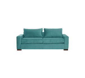 SOFA LIVORNO 3C TELA VELVET TURQUESA
