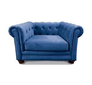 SOFA FLORENCIA 1C TELA VELVET AZUL PETROLEO