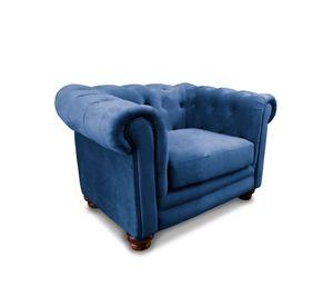 SOFA FLORENCIA 1C TELA VELVET AZUL PETROLEO