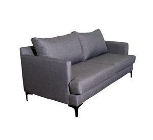 Sofá Aldara Chenille Tipo Lino Gris 2C