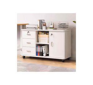 Mueble De Oficina Cajonera Archivador Gabinete 90x59x34cm Chic Home