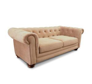 SOFA FLORENCIA 3C TELA VELVET BEIGE