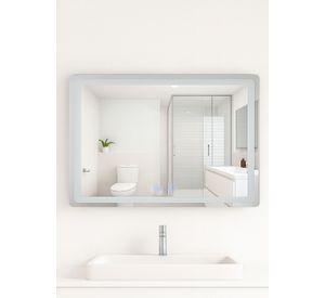 Espejo Rectangular Touch con Luz Led 3 colores 100 x 70 cm
