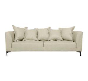 Sofá Cordelia Felpa Beige 3 Cuerpos