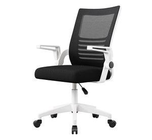 Silla Escritorio Emilia Oficina Ergonomica Acolchada Blanca