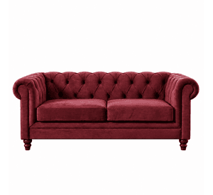 SOFA FLORENCIA 3C TELA VELVET BURDEO