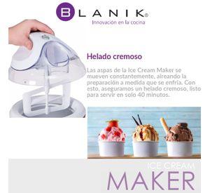 Maquina Helados Ice Cream Maker Blanik Rojo 14lt 12w + Recetas