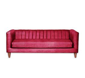 SOFA SORRENTO 3C CUERO KENTUCKY ROJO
