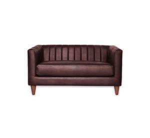 SOFA SORRENTO 2C CUERO KENTUCKY CAFE MORO