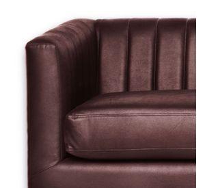 SOFA SORRENTO 2C CUERO KENTUCKY CAFE MORO