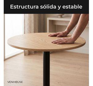 Mesa De Comedor Redonda Nordika Venhoouse Natural 80cm
