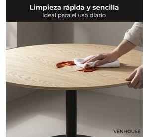 Mesa De Comedor Redonda Nordika Venhoouse Natural 80cm