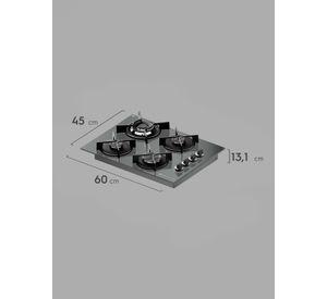 Encimera a Gas 4 Platos Home Pro Cocci n KE4HP Espejado
