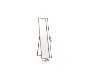 Espejo Cuerpo Entero 150x40cm Base Plegable Estilo Japonés Marrón