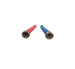Kit Conexion Flexible Extensible FM 3/4" 25-50CM AC Inox Cubierta PVC Rojo - Azul Calefacción ANWO