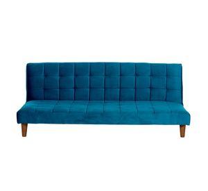 FUTON TURIN  TELA VELVET AZUL PETROLEO